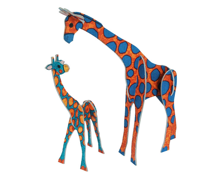 3D Toy Fun Patchpop Card - Giraffe & Baby Patchpop - Unique Card For Any Recipient, Any Occasion, Birthday, Him, Her, Kids, Adults