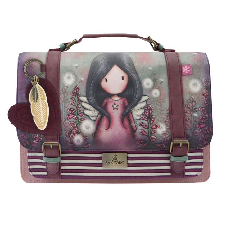 Gorjuss Large Satchel - Little Wings. School Bag. Everyday Bag. Large Stylish Handbag. Gift for her, for girls.