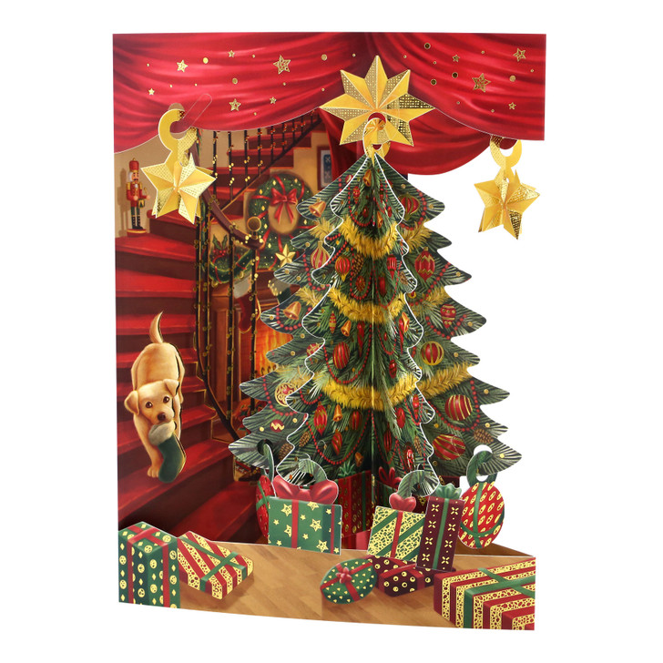 3D Pop-Up Christmas Card Christmas Tree - Luxury Holiday Card for Family, Kids, For Him, For Her, For Someone Special