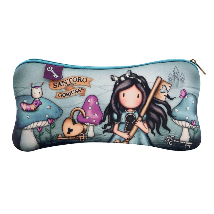 Gorjuss Through The Looking Glass Neoprene Accessory Case - toiletry bag, makeup bag beauty essential. Gift for her