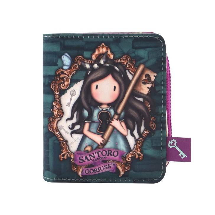 Gorjuss Wallet with Detachable Purse Curiosity. Coin Purse. Card