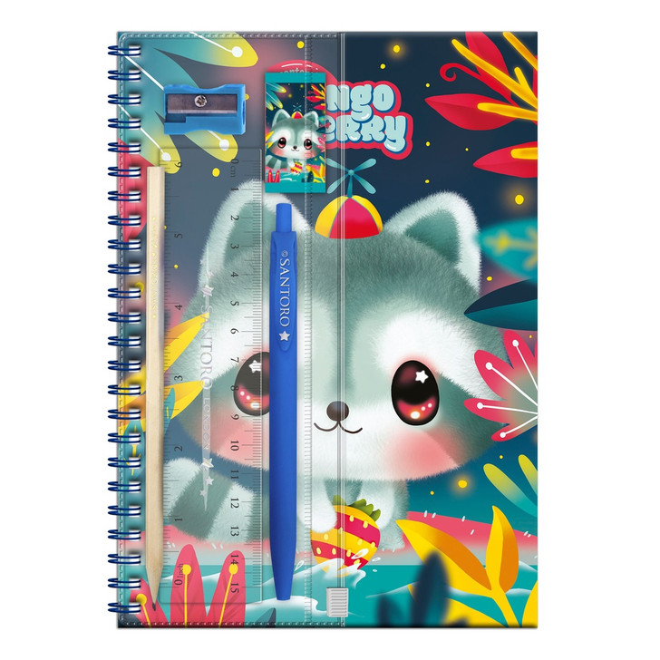 Bangoberry - A5 Notebook with Stationery - Remy Raccoon