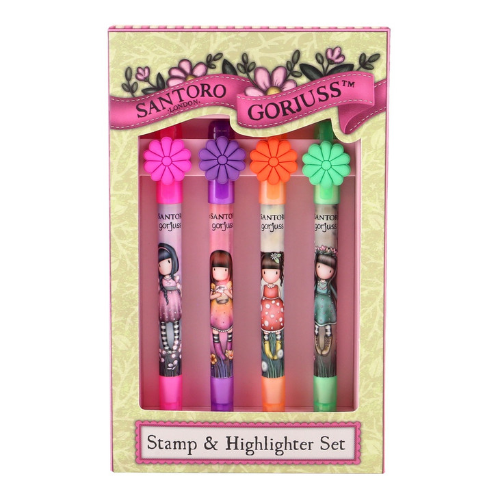 Gorjuss - Rolling Stamp and Highlighter Pen Set - In The Forest
