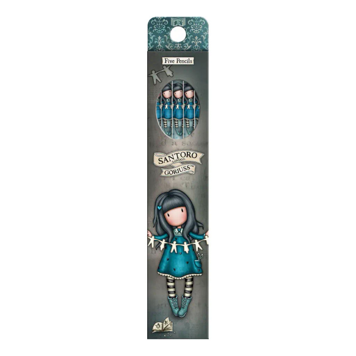 Gorjuss - Set of 5 pencils - I Found My Family in a Book