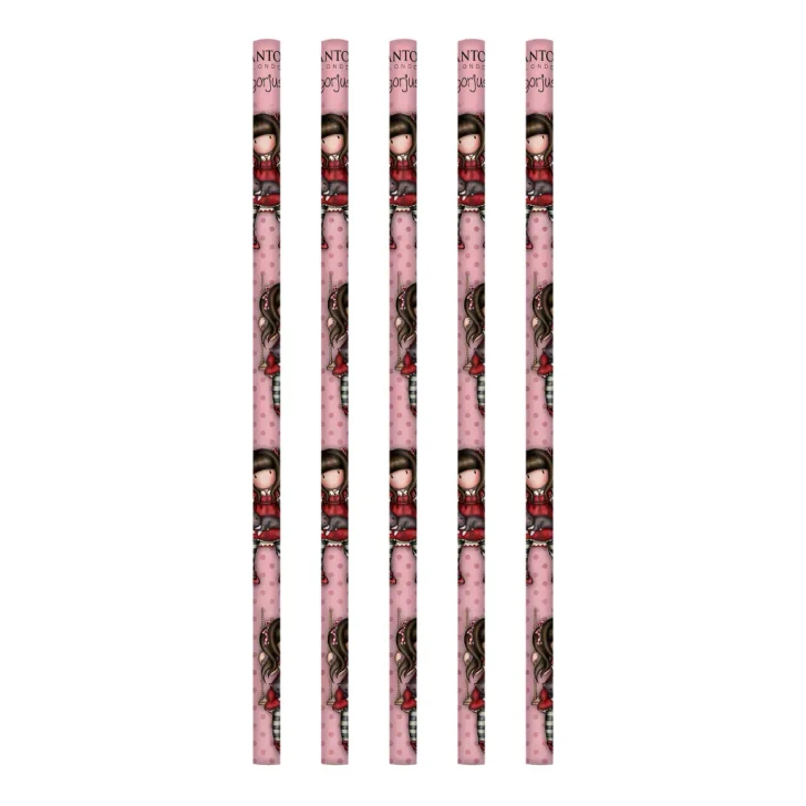 Gorjuss - Set of 5 pencils - Ruby