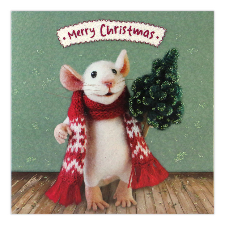 Tiny Squee Mousies - Christmas Tree Mouse - Merry Christmas