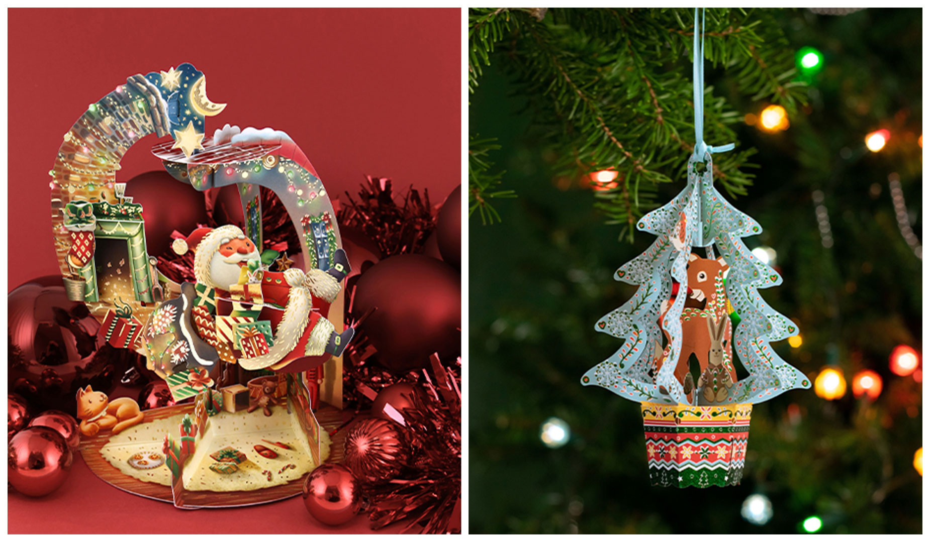 Santoro 3D Pop Up Christmas Festive Cards