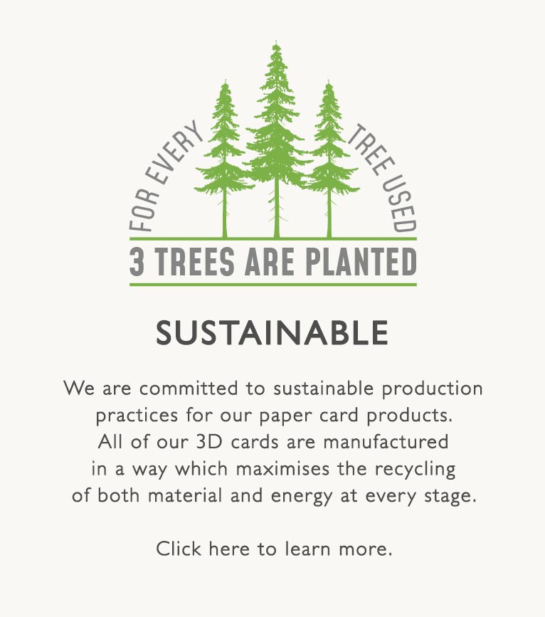 We commited to sustainable production practices for our paper card products. Click here to learn more   