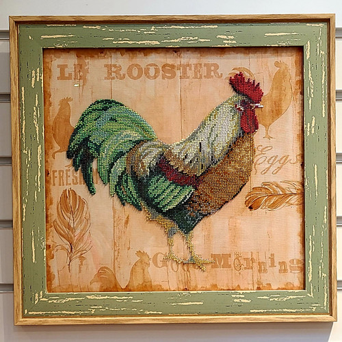 SK Small Bead Hand Embroidered Rooster