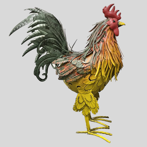Nate: 21 inch Metal Rooster