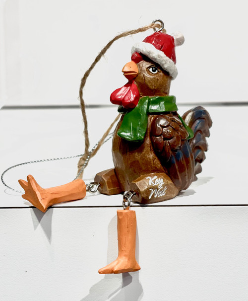 Christmas Rooster with Dangle Legs