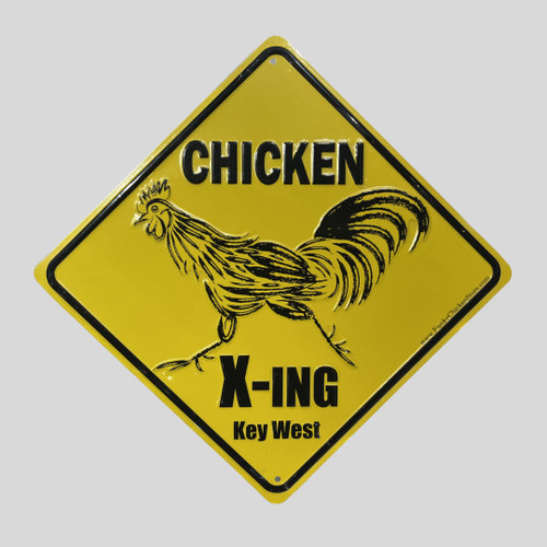 Chicken X-ing Metal Sign 