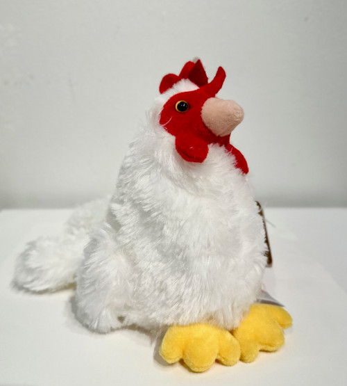 Rooster toy 6" White