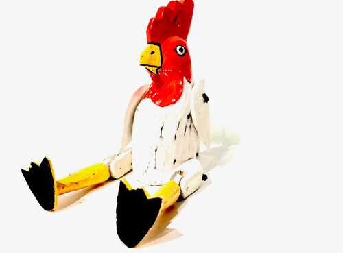 Blizzard Rooster Puppet Wooden 9"