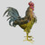 Nick is a metal rooster with a big green tail and is made up of green, red, yellow, and orange hues. He stands a little over 25 inches tallNick is a metal rooster with a big green tail and is made up of green, red, yellow, and orange hues. He stands a little over 25 inches tall, 10.5 inches wide, and about 22 inches long from chest to tail (Tail is Detachable).

Nick Rooster have some of the most popular colorations and feather details. The all metal construction of this larger 26" size is quite impressive.  Painting Intricate feather detail Indoor/outdoor use Weather & fade resistant paint, 10.5 inches wide, and about 22 inches long from chest to tail (Tail is Detachable).