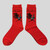Funky Chicken Red Socks