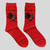 Funky Chicken Red Socks