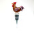Glass Wine Stopper Purple Tail Rooster