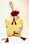 Rooster Ornament Yellow with White Dots