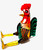 Rooster Birdhouse Wood Dangle legs 12"