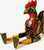 Lucky Rooster Puppet Wooden 9"