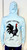 Funky Chicken Ice Blue UV Long sleeve Hoodie 