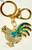 Rooster Blue Sparkling Chicken Keychain