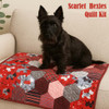 Scarlet Hexies quilt kit with coordinating fabric