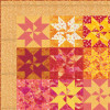 Side view of the Sunny Side Pinwheel Star Quilt Kit