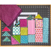 Sweet and Sassy Pinwheel Star Quilt Kit fabrics in pink, teal, and lime