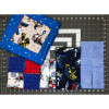 Transformers ready-to-sew quilt kit fabrics and precut pieces on cutting mat