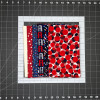 Patriotic six-piece fat quarter bundle in red, white, blue, and flag prints