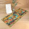 June Tailor Quilt As You Go Venice table runner in orange, teal, and green batiks