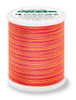 Madeira Cotona 50 Tropical Feels thread spool in coral and orange variegated shades