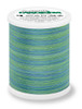 Madeira Cotona 50 Tropical Feels thread spool in blue and green variegated shades