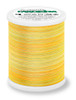 Madeira Cotona 50 Tropical Feels thread spool in yellow and orange variegated shades