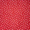 Rose Bouquet red fabric with tiny cream floral sprigs