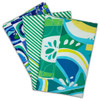 Beach tote kit fabrics in green, blue, and aqua coordinating prints