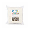 Throw-size cotton poly batting packaged in clear plastic