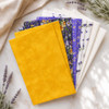 Golden Meadow Quilter's Muse bundle in mustard, purple, cream, and floral prints