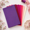 Berry Sorbet Quilter's Muse bundle in purple, magenta, pink, peach, and cream solids