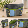 Meadow Mist bundle shown as a finished gray, blue, and green zippered pouch