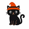 Black Cat Witch Embroidery Design – 2 Sizes Included (DST Download)