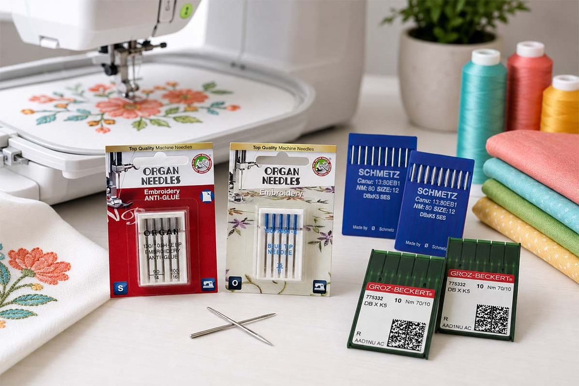 Machine Embroidery Needles: Sizes, Types & How to Choose