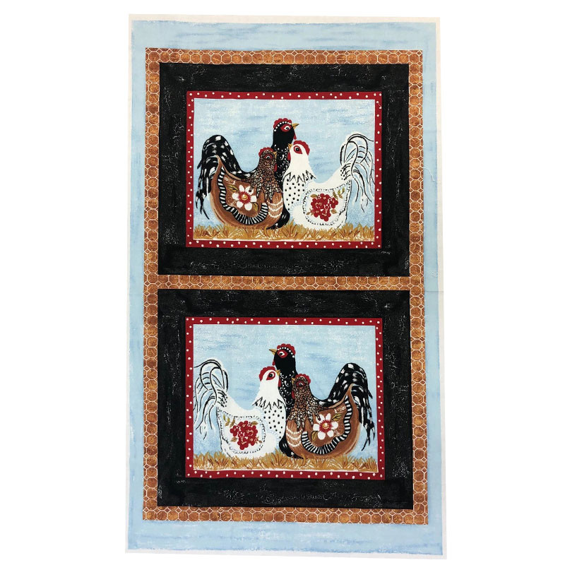 River Woods - Three French Hens - 3 Hens Panel - Multi | Sit n