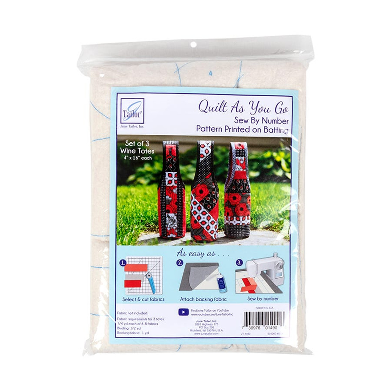 Quilt As You Go Tote Bag Alexandra Design - June Tailor (Pre-order: Oc –  Dinkydoo Fabrics