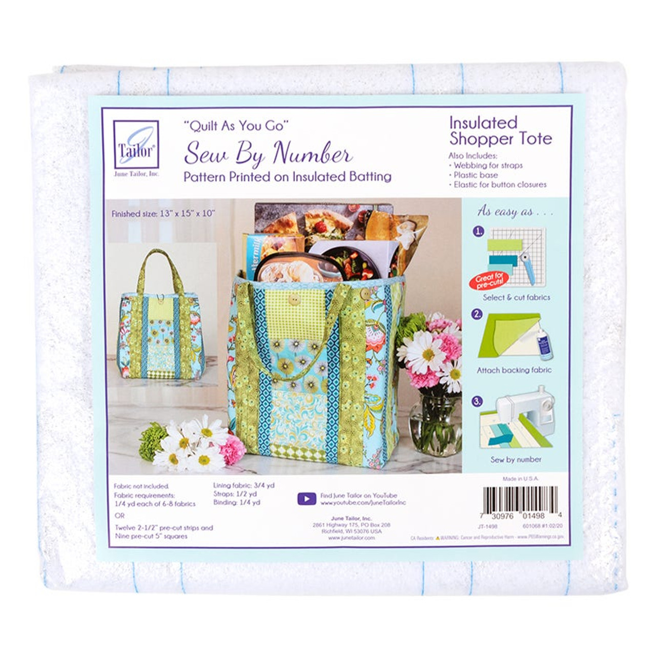 June Tailor | Quilt As You Go | Insulated Shopping Tote