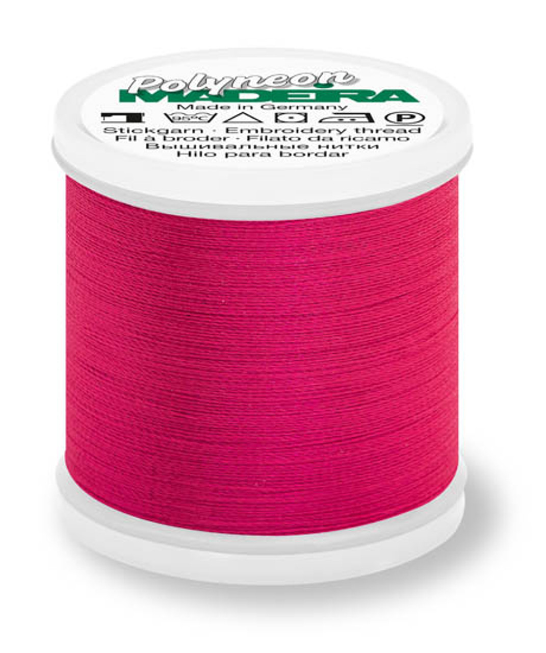 Madeira #40 PolyNeon Polyester Embroidery Thread, #1595 Fluorescent Pink,  5500 yd