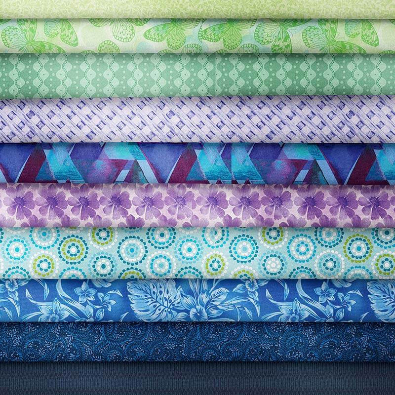 BoltEnd Assortment Cool Colors Sit n' Sew Fabrics