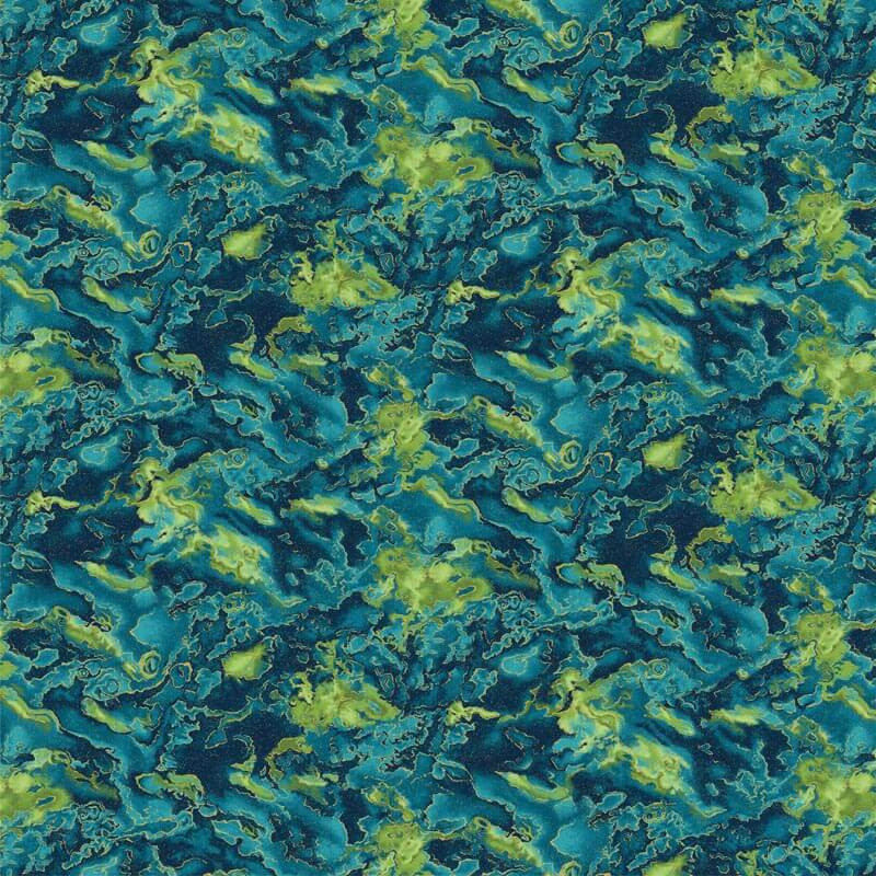 Benartex Here Comes The Sun Alcohol Ink Blue Sit n' Sew Fabrics